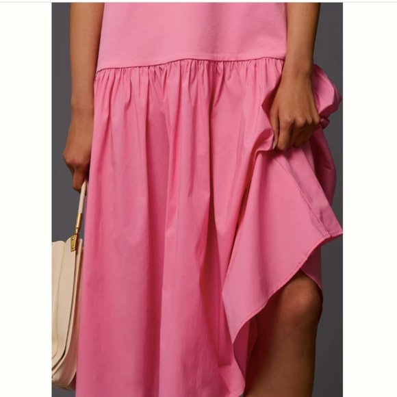 Brand New Maeve Pink Sleeveless Flounce Dress - Picture 3 of 8